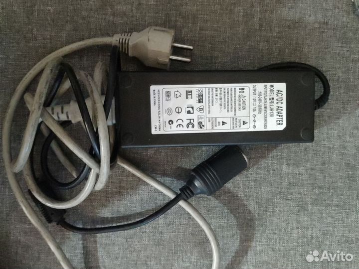 Адаптер 220 в 12 вольт 10А