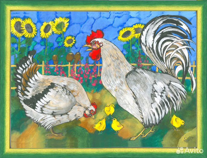 Картина Петухи
