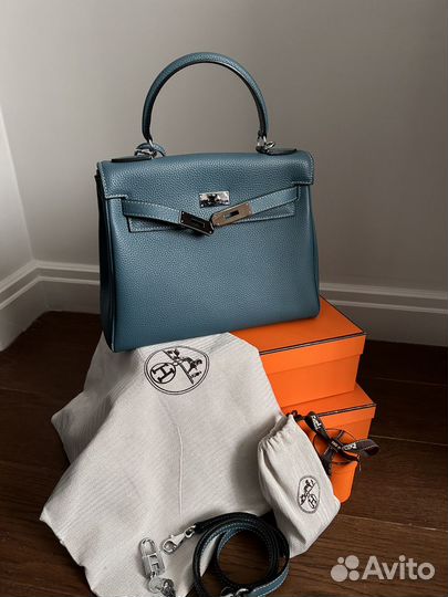 Hermes Kelly Blue Jeans