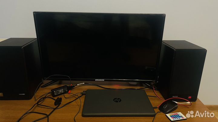 Телевизор и колонки