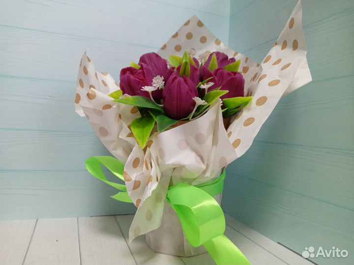 Букет из мыла Тюльпаны