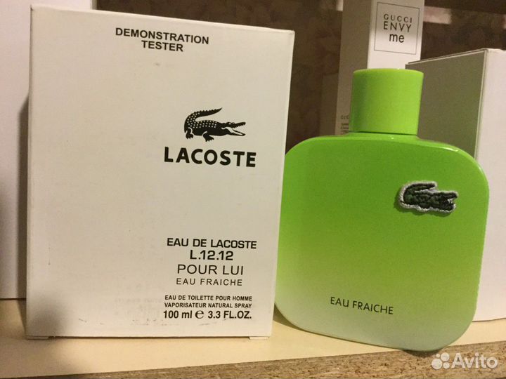 Lacoste l 12.12 eau fraiche. Покажи фото аромата лакоста мужского оригинала и тестера.