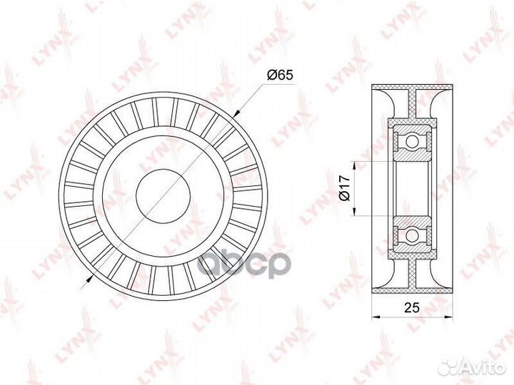 Ролик натяжной приводного ремня citroen C3 II 1