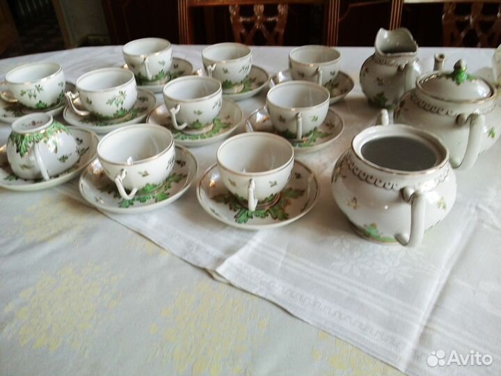 Чайный антик сервиз Барбарис Вербилки на 9 персон