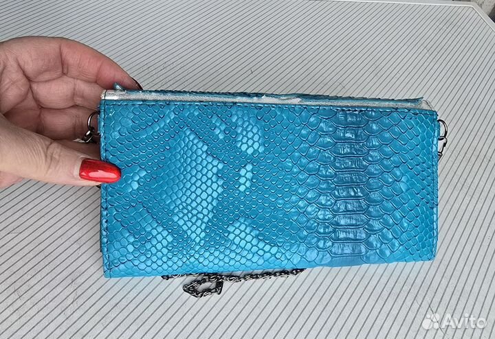 Клатч-кошелек голубой
