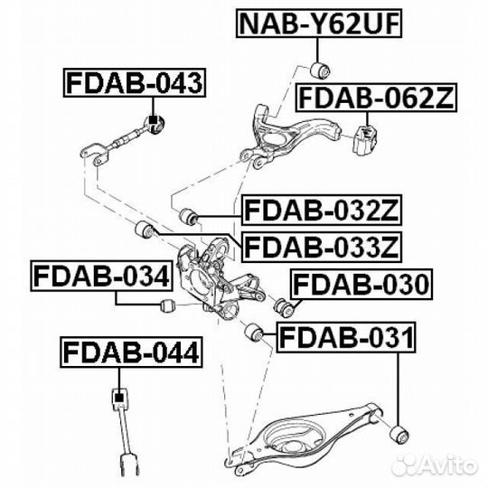 Сайлентблок задней цапфы