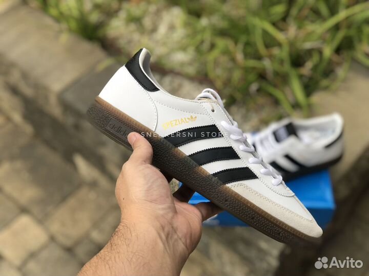 Кроссовки Adidas Handball Spezial White Black Gum