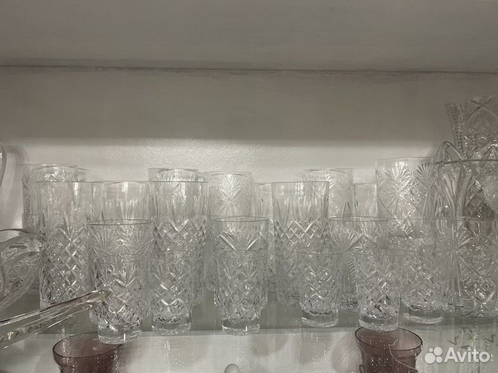 Набор стаканов хрусталь