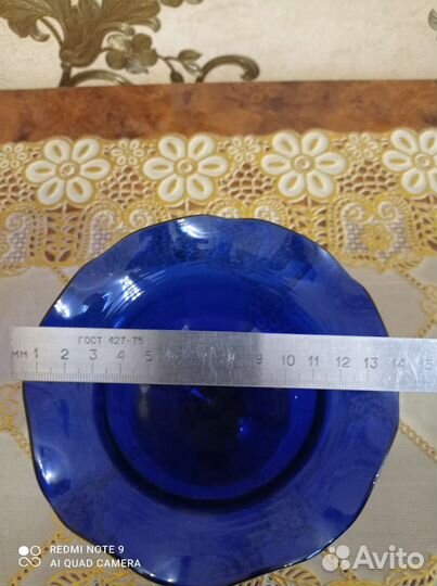 Салатники кобальтовое стекло и креманка