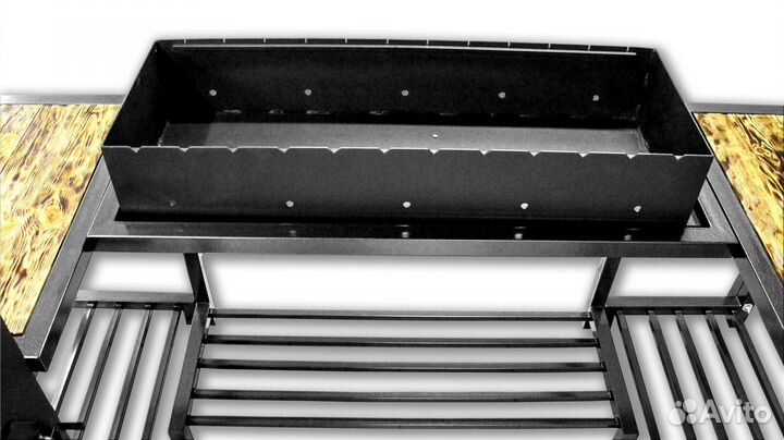 Мангал с печью под казан и крышей