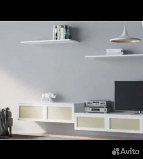 Новые навесные тумбы и полки (стенка, гостиная)