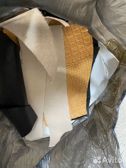 Обрезь натуральная кожа 1 кг