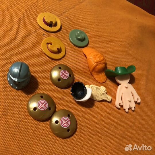 Шляпы и части голов киндер сюрприз