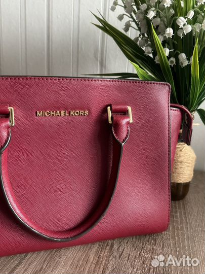 Сумка бордовая Michael Kors Selma