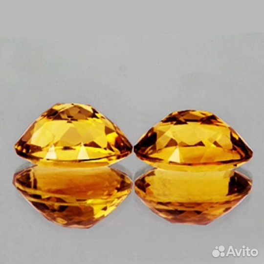 Цитрин натуральный 11,33Ct к-кт 14х10мм VVS Овал