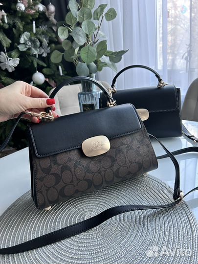 Сумка Coach кросс боди натуральная кожа