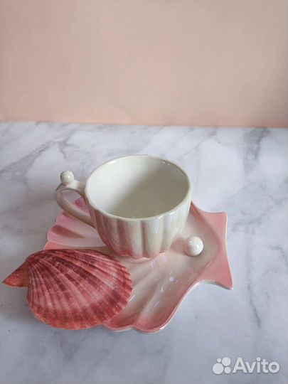 Чашка с блюдцем фарфор