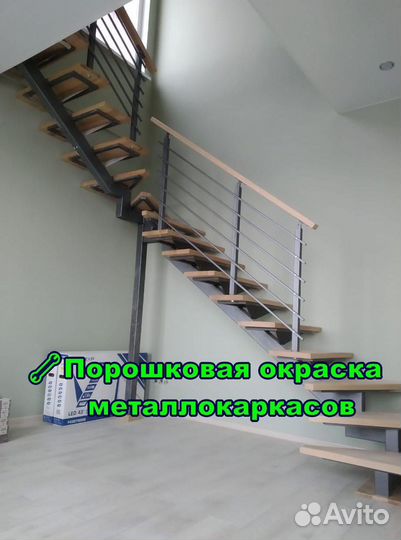 Лестница на металлокаркасе В частные дома