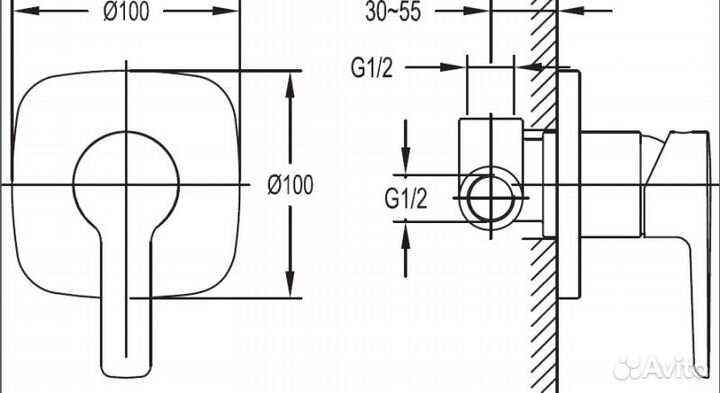 Смеситель для душа Cezares tesoro-DIM-01