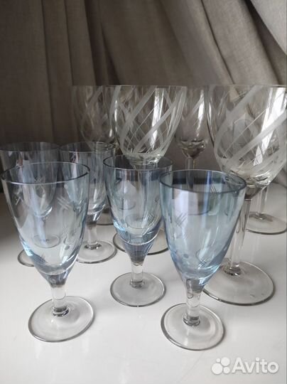 Фужеры. Стопки. Лафитники. Рюмки. СССР