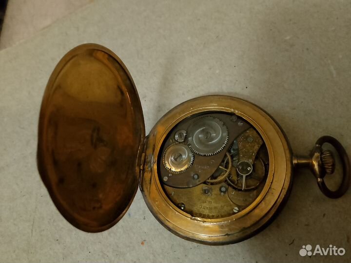 Старые Часы карманные Elgin Natl Watch на запчасти