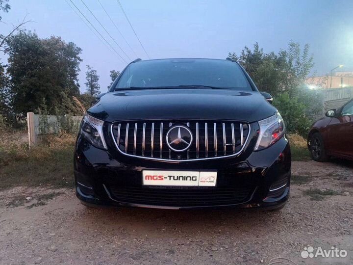 Решетка Mercedes V-Class GT Дистроник Шильдик