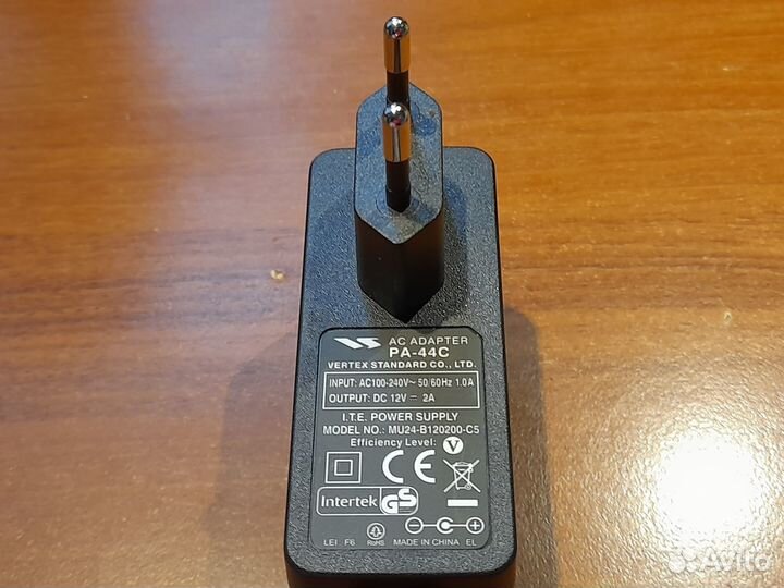 Vertex standard PA-44C зарядное устройство