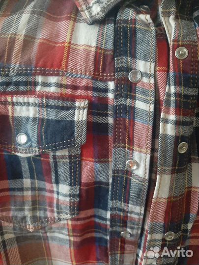 Рубашка блузка в клетку на девочку девушку 164