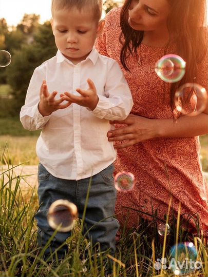 Комплект рубашка и джинсы 92