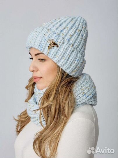 Комплект шапка и снуд