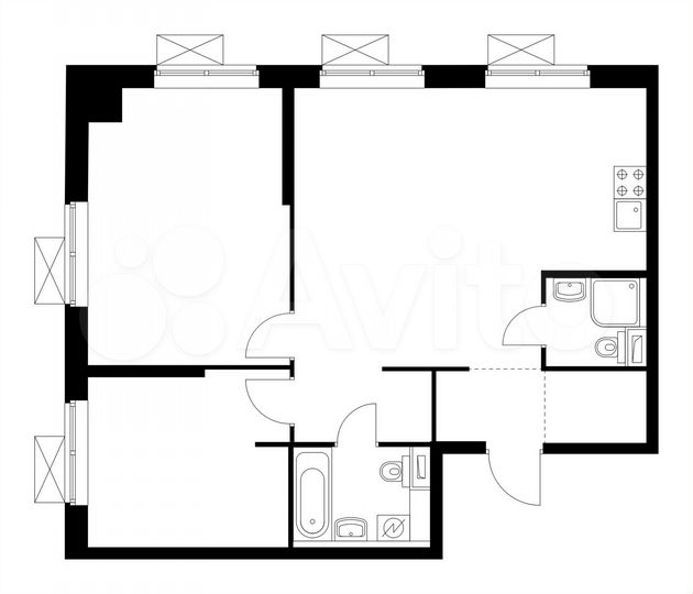 2-к. квартира, 72,3 м², 25/33 эт.