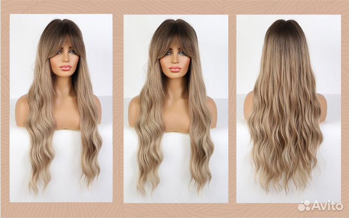 Новый парик блонд русый омбре (балаяж)