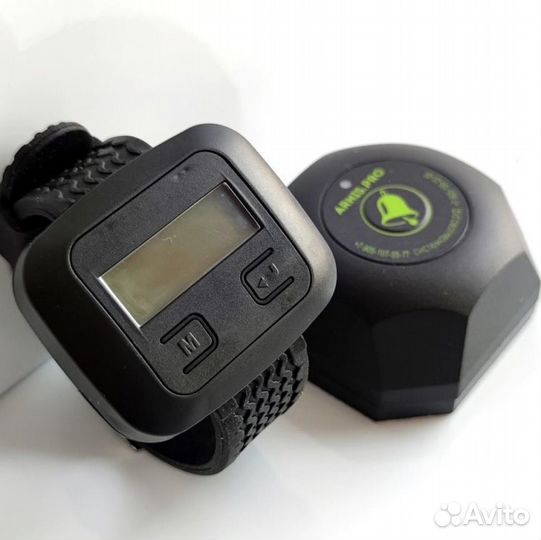 Бургер черный кнопка вызова официанта часы Эконом