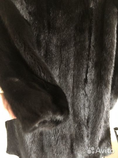 Норковая шуба с капюшоном Ленмех