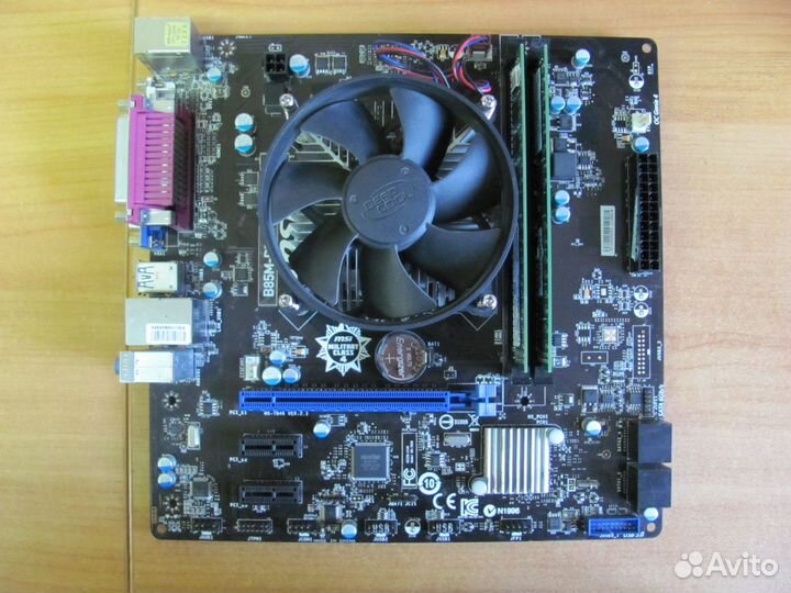 MSI B85M-P33 V2 + CPU G3460 + память 4Gb