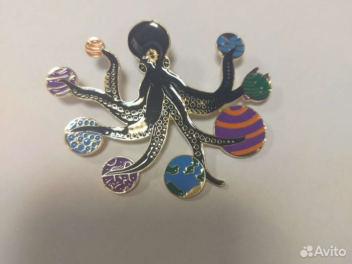 Брошь осьминог