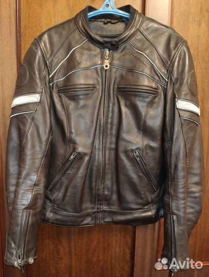Мотокуртка кожаная мужская 48 р