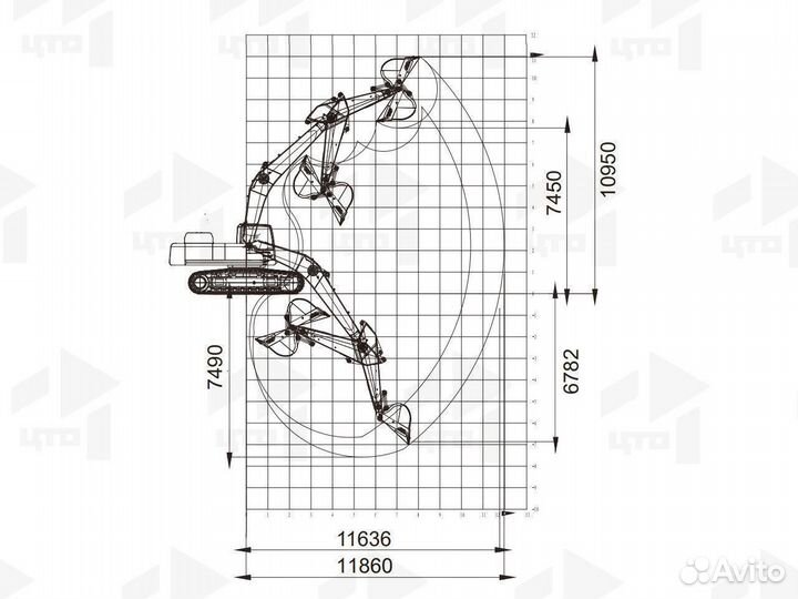 Гусеничный экскаватор Lonking CDM6490, 2023