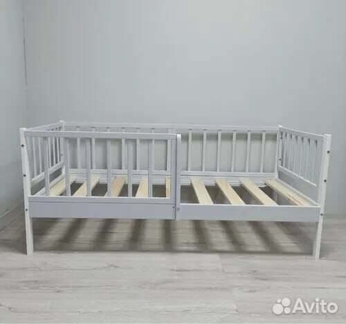Кроватка берёза высокий борт Лисенок для малыша