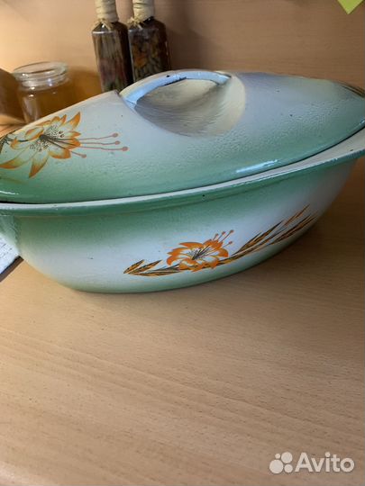 Утятница чугунная эмалированная