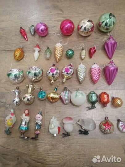 Елочные игрушки СССР советские прищепки