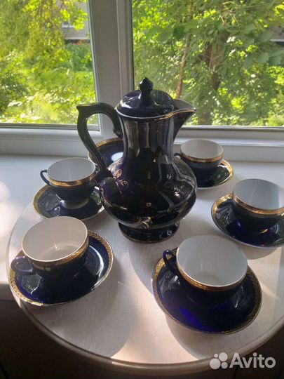Чайные пары и кувшин кобальт