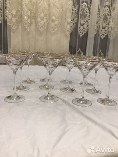 Хрустальные фужеры 12 шт