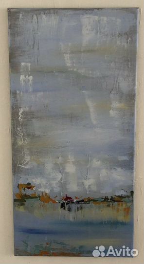 Маслом 100х50 авторская картина абстракция