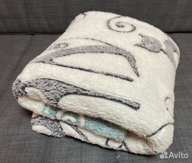 Большой плюшевый плед с кошками