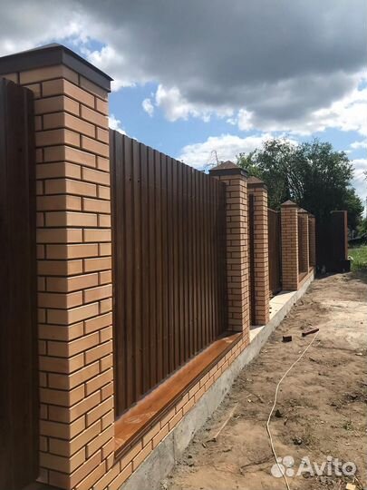 Забор из профнастила под ключ