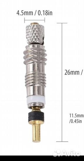 Ниппель для велокамеры,сердечник, комплект 2шт