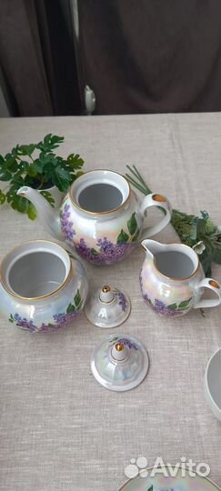 Чайный сервиз Дулево Сирень 15пр СССР (винтаж)