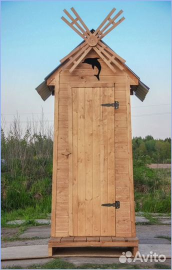Дачный туалет деревянный с установкой OWB