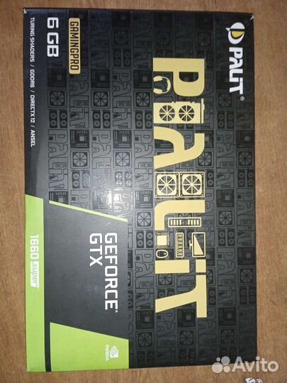 Видеокарта GTX 1660 Super palit GamingPro